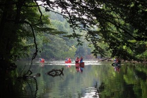 Canoes on the Cuyahoga River